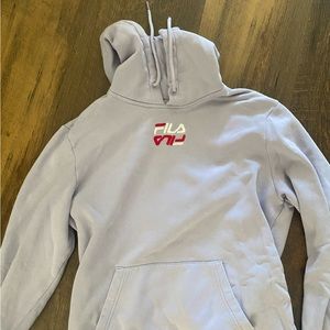 Fila lilac light purple lavender hoodie sweatshirt.